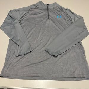 Under Armour Gray Long Sleeve Quarter-Zip Pullover Size XL